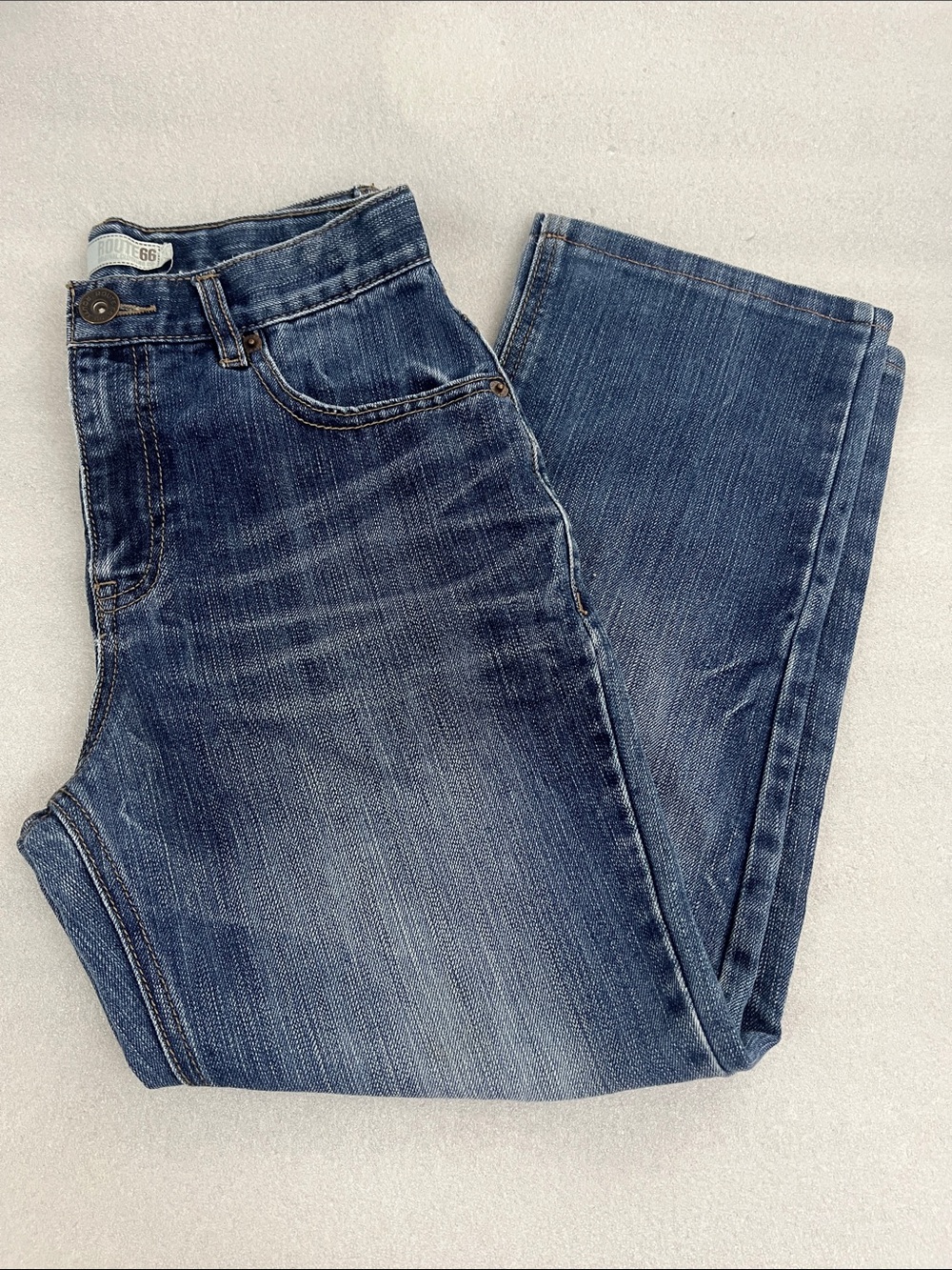 Route 66 Boys Classic Dark Wash Straight Leg Jeans Size 14 Slim straight